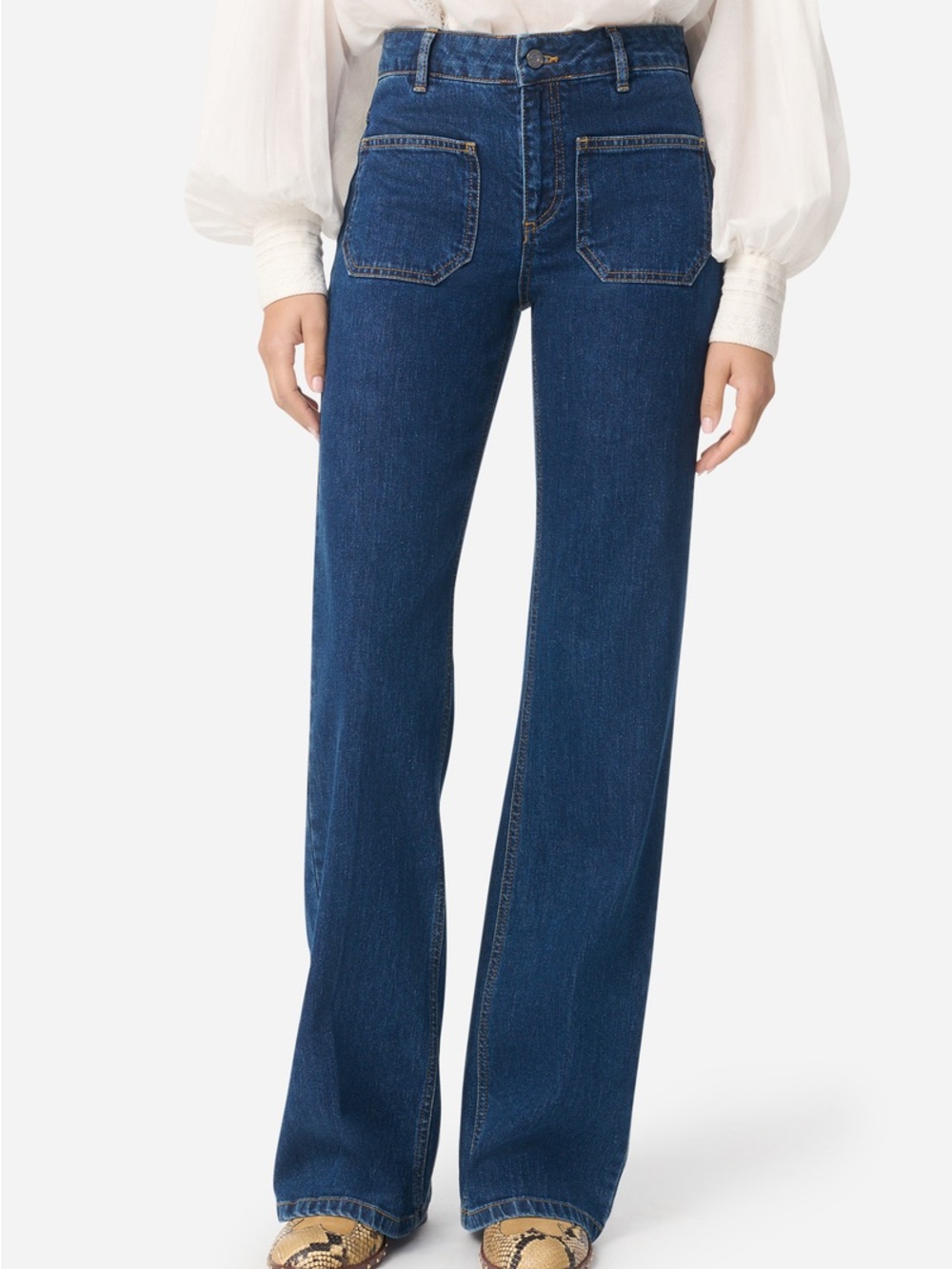 Universal Thread High-Rise Wide-Leg Women's Jeans in Dark Blue